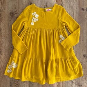 Mini Boden Mustard Floral Girls Dress